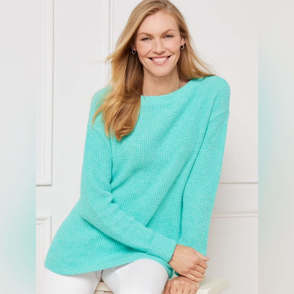 Talbots-Textured Stitch Cuff Sleeve Sweater Size XLP
